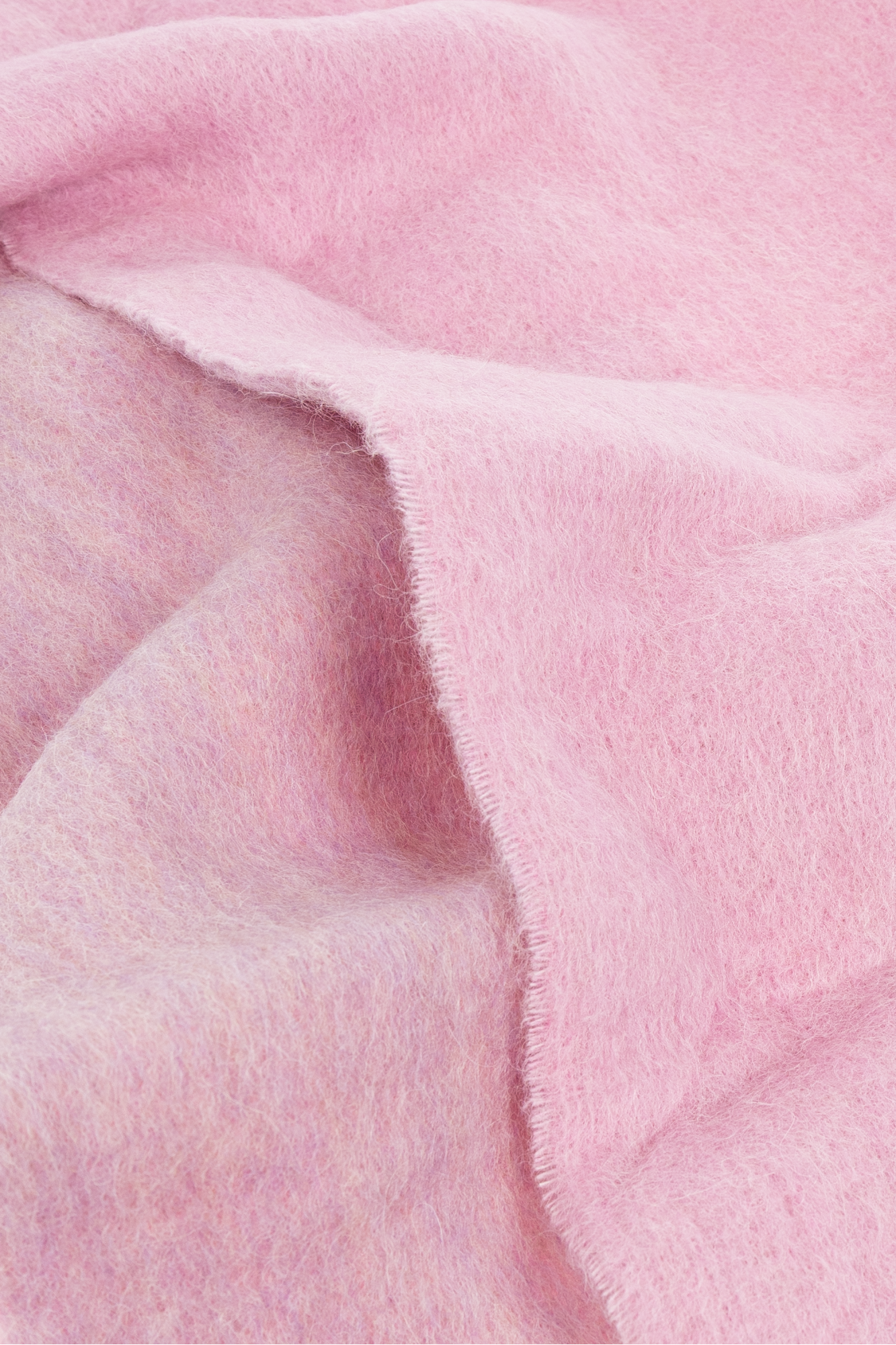 Acne Studios｜ (CA0343 AN4) Acne Studios - Fringed scarf logo label - Pink/lilac
